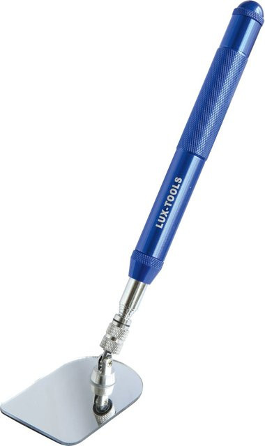 LUX-TOOLS 2-in-1 Spiegel mit Teleskop in Blau - Bild 1