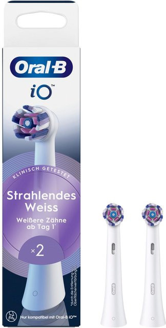 Oral-B iO Strahlendes Weiss Aufsteckbürsten, 2er, Weiß - Bild 2