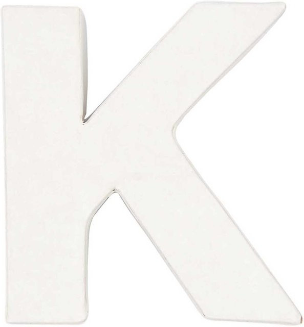 Rico Design 3D Papp-Buchstabe K in Weiß für den Tischaufsteller - Bild 1
