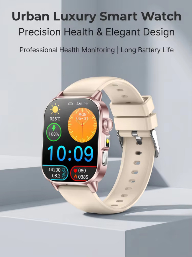 KULANNDER Smartwatch für Männer mit EKG+PPG Gesundheits-Diagnose, Blutdruck- und Körperanalyse sowie NFC in Schwarz - Bild 5