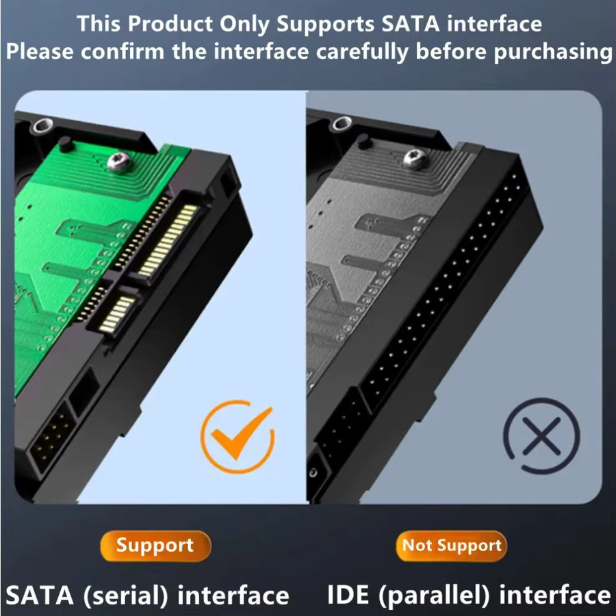 BalanceFit USB 3.0 zu SATA Adapterkabel für 3,5 und 2,5 Zoll SSD HDD mit 12V2A Netzteil, Schwarz - Bild 3
