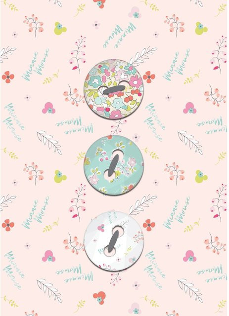 Komar Wandbild Minnie Mouse Buttons Multicolor B: 50 cm, H: 70 cm - Bild 1