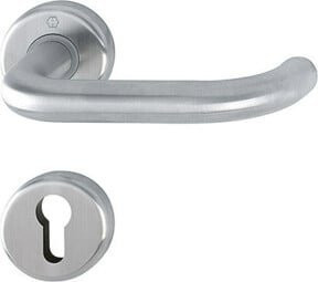 Hoppe Rosetten-Garnitur PZ F69 in Silber Matt aus Edelstahl - Bild 1