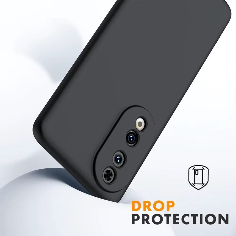 Flexible Flüssigsilikonhülle für Honor X8B, 200 Lite, Magic 7, 6 Pro und 90 Smart in Schwarz - Bild 2