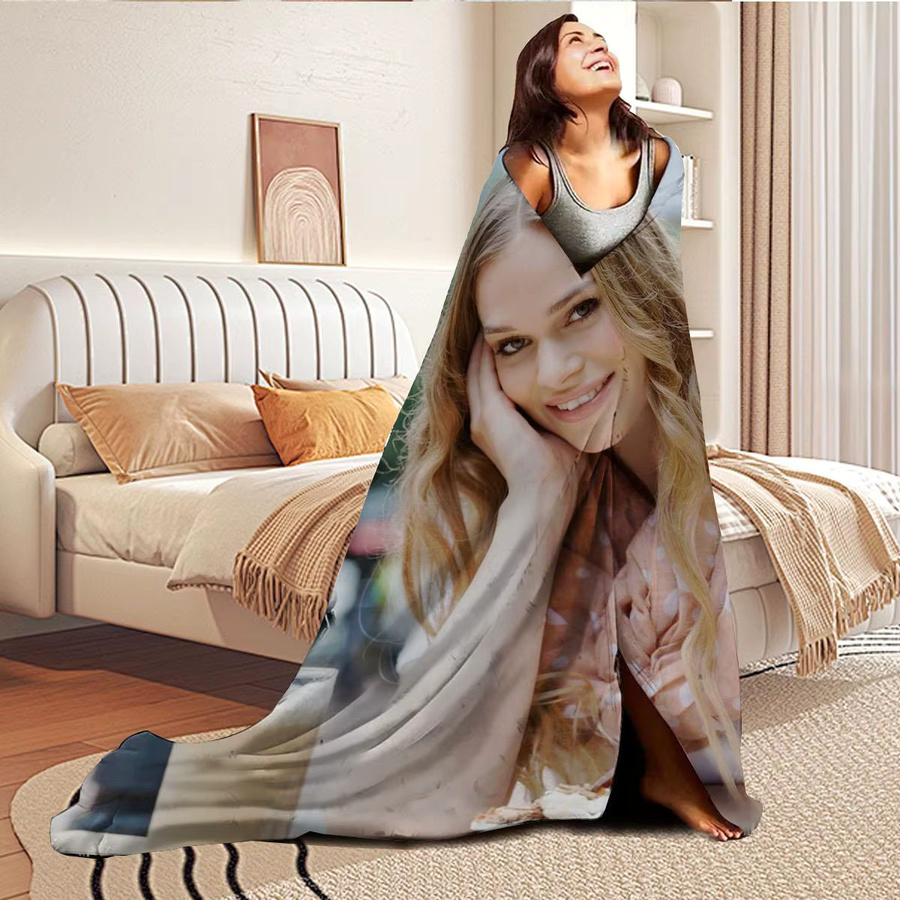 SRH Halloween Personalisierte DIY-Fotodecke aus Flanell, Mehrfarbig, Weich und Warm für Sofa, Bett oder Outdoor - Bild 6