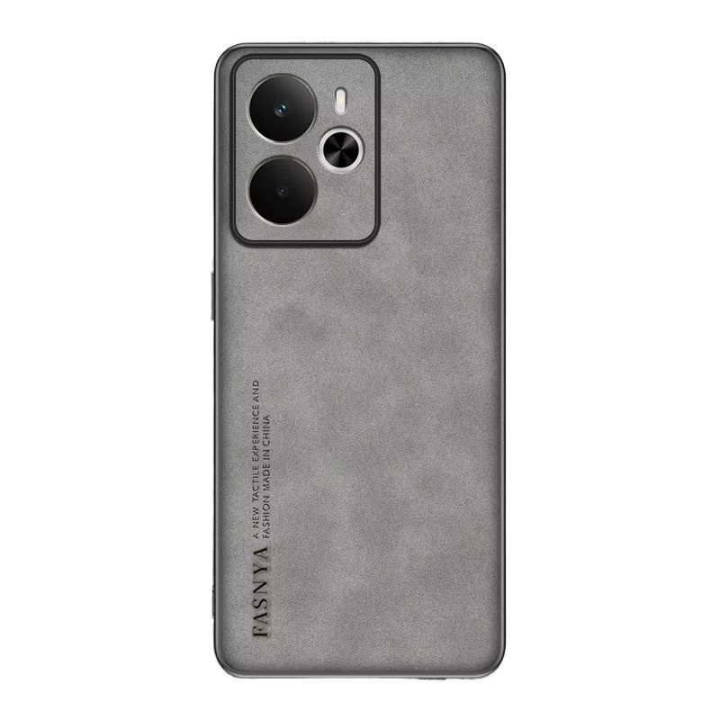 Realme Handyhülle aus Lammfell-Leder mit TPU-Stoßstange in Schwarz für Realme 14, 13 Pro und 12 Pro - Bild 4