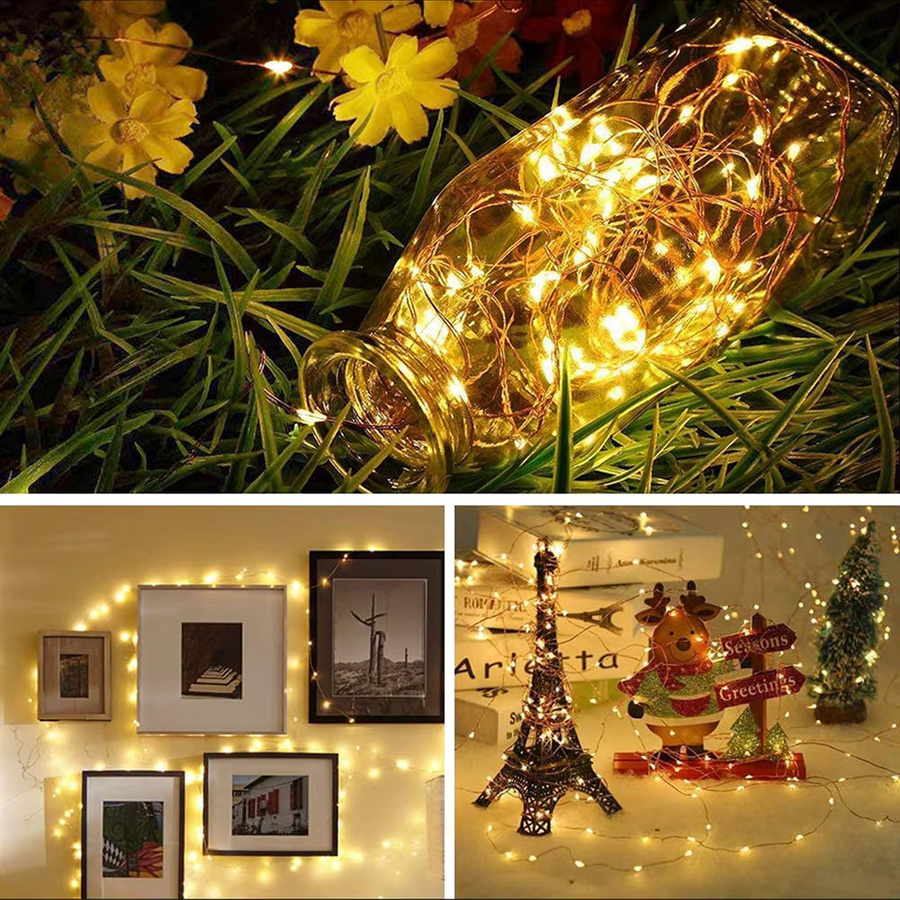 Topdii Solar LED Lichterkette Warmweiß Wasserdichte Fairy Lights für Garten Terrasse und Hochzeit - Bild 3