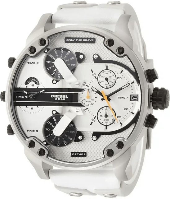 Diesel Herrenuhr, Quarz, Edelstahl, 57 mm, Weiß - Bild 1