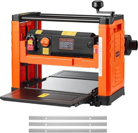VEVOR Dickenhobel mit 2000 W und 23500 U/min, 2-Gang-Hobelmaschine mit 330 mm Arbeitsbreite, orange, für Hart- und Weichholz - Bild 1