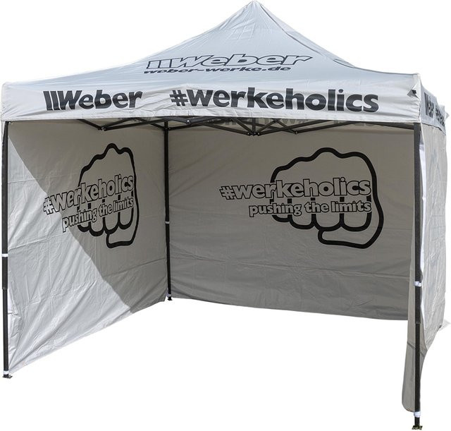 Weber Werkeholics Easy-Up Zelt grau inklusive 3 Seitenwände B/T/H: 3 x 3 x 2,93 m - Bild 1