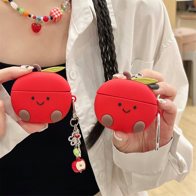 Rote 3D Cartoon Schutzhülle für Apple AirPods 4 und AirPods Pro 2 3 1 Ladetasche - Bild 1
