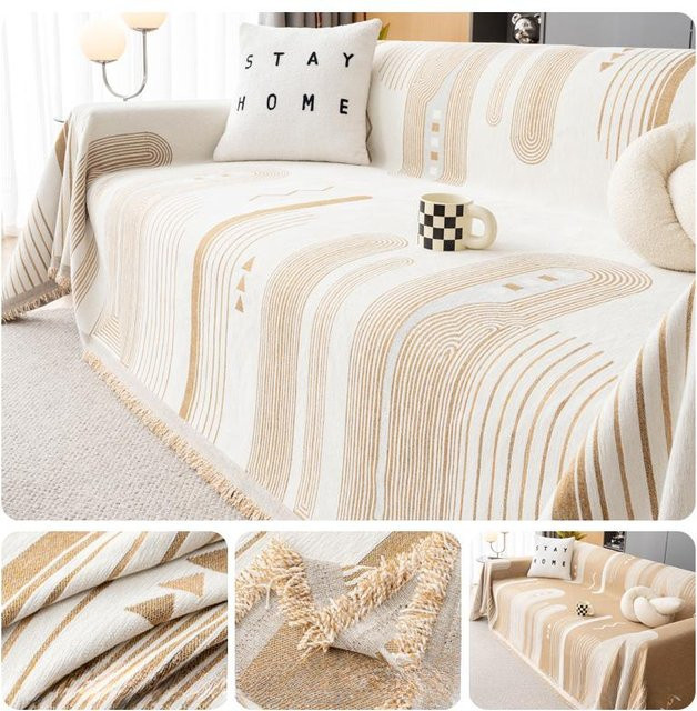 Universal Sofabezug aus Chenille und Polyester, Anti-Katzenkratzer Design, B/T: 180 x 130 cm - Bild 1