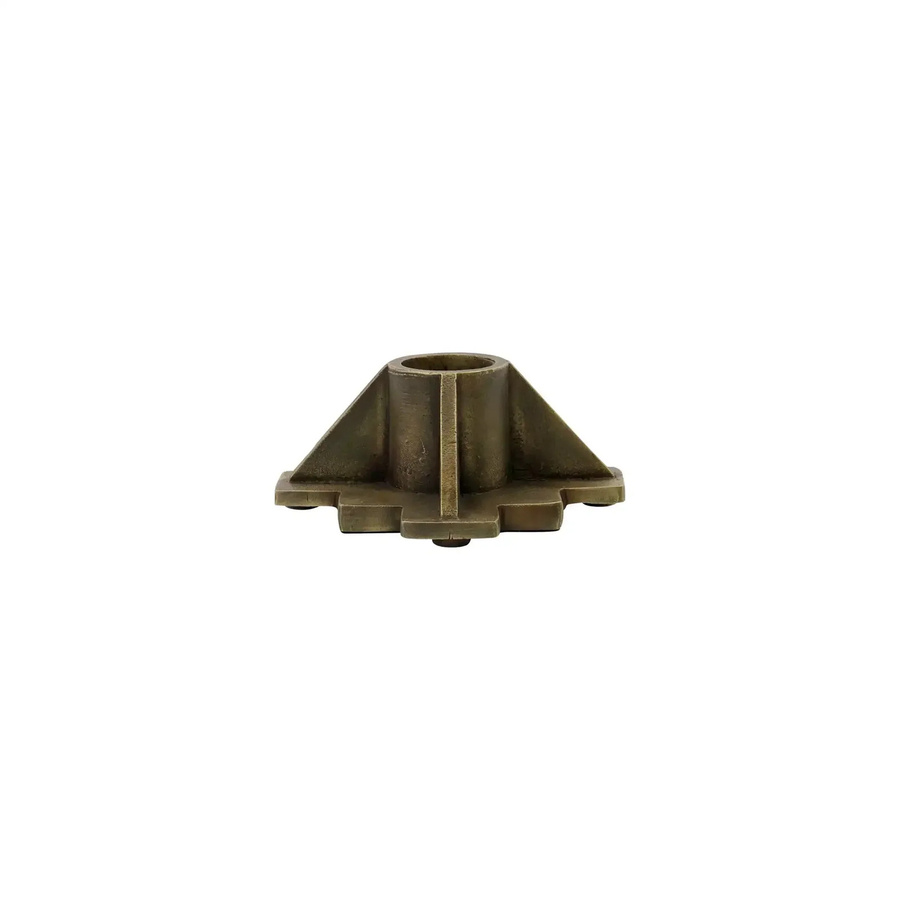 House Doctor Kerzenhalter Castle aus Aluminium in Antik Bronze und Gold für Stumpenkerzen Höhe: 15,4 cm - Bild 1