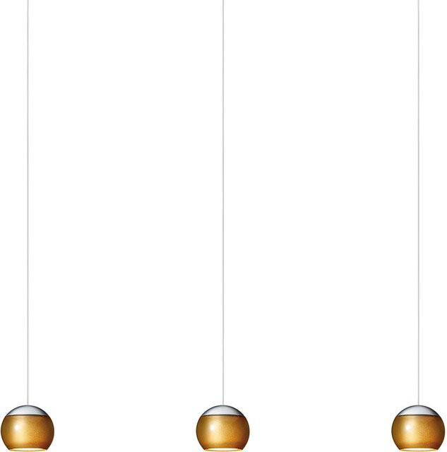 Oligo Balino LED-Pendelleuchte 3-flammig in Gold/Messing und Weiß mit warmweißem Licht (2700K) - Bild 1