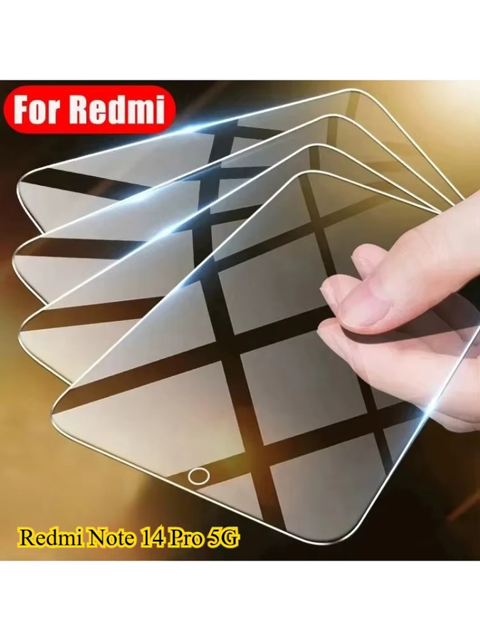 9H HD Clear gehärtetes Glas Schutzfolie für Xiaomi Redmi Note 14 13 12 Pro 4G 5G, kratzfest, transparent - Bild 7