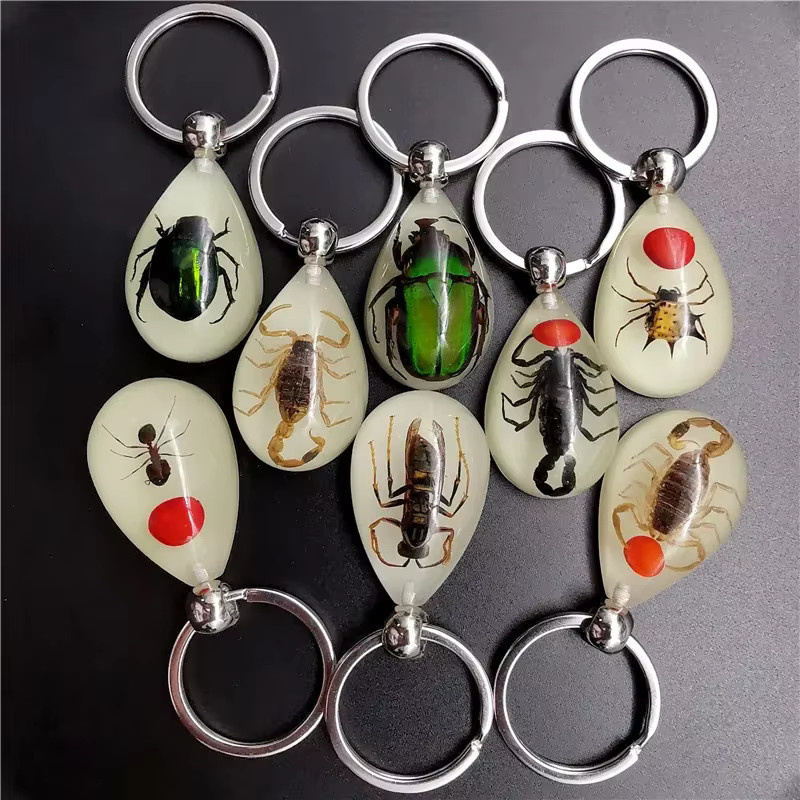 FloraSert Schlüsselanhänger Insekten, Epoxidharz, 6er-Set, Unisex - Bild 2