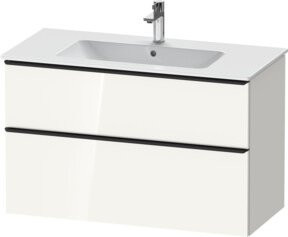 Duravit Waschtischunterschrank D-Neo in Weiß Hochglanz mit 1 Schublade und 1 Auszug, B: 101 cm, T: 46,2 cm, H: 62,5 cm - Bild 1
