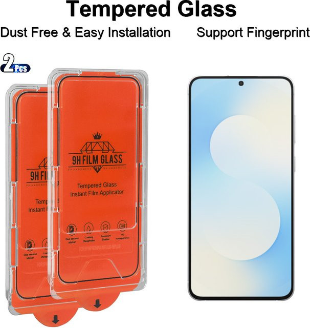 2 Stück Gehärtetes Glas Displayschutzfolie für Samsung Galaxy S25 Ultra, S25 FE, S25+, S25 Edge, S24 Ultra, S24+, S24 FE, S24, S25 in Transparent - Bild 1