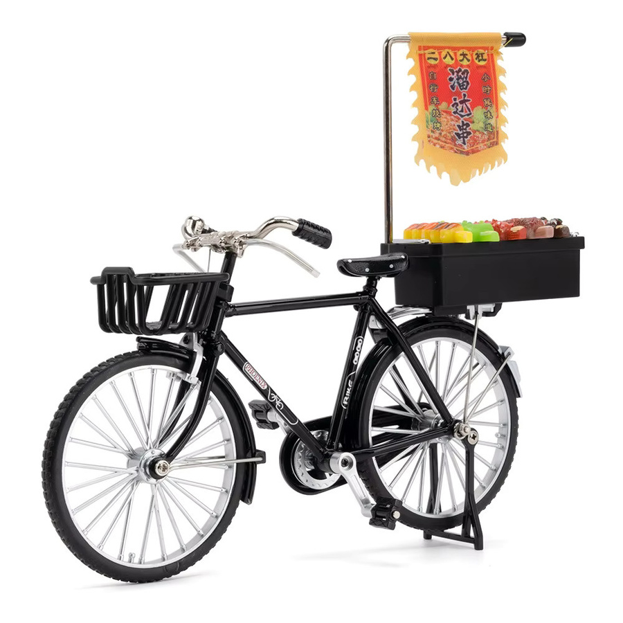 HAOCHI Grillwagen Mountainbike Modell, Spielzeugauto, 1:8, Metall, Schwarz - Bild 5