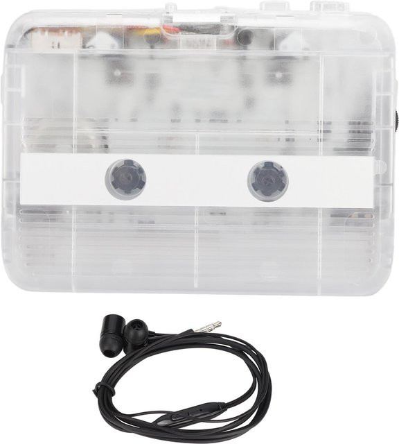 Honor Electronics Multifunktionaler FM-Radio-Kassettenspieler mit Bluetooth 5.0 und 3,5 mm Klinkenanschluss in Transparent - Bild 1