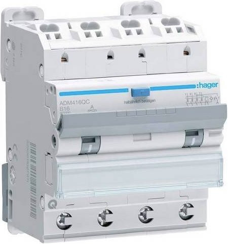 Hager RCBO FI-Schutzschalter und Leitungsschutzschalter 230 V, 400 V in Blau und Weiß - Bild 1