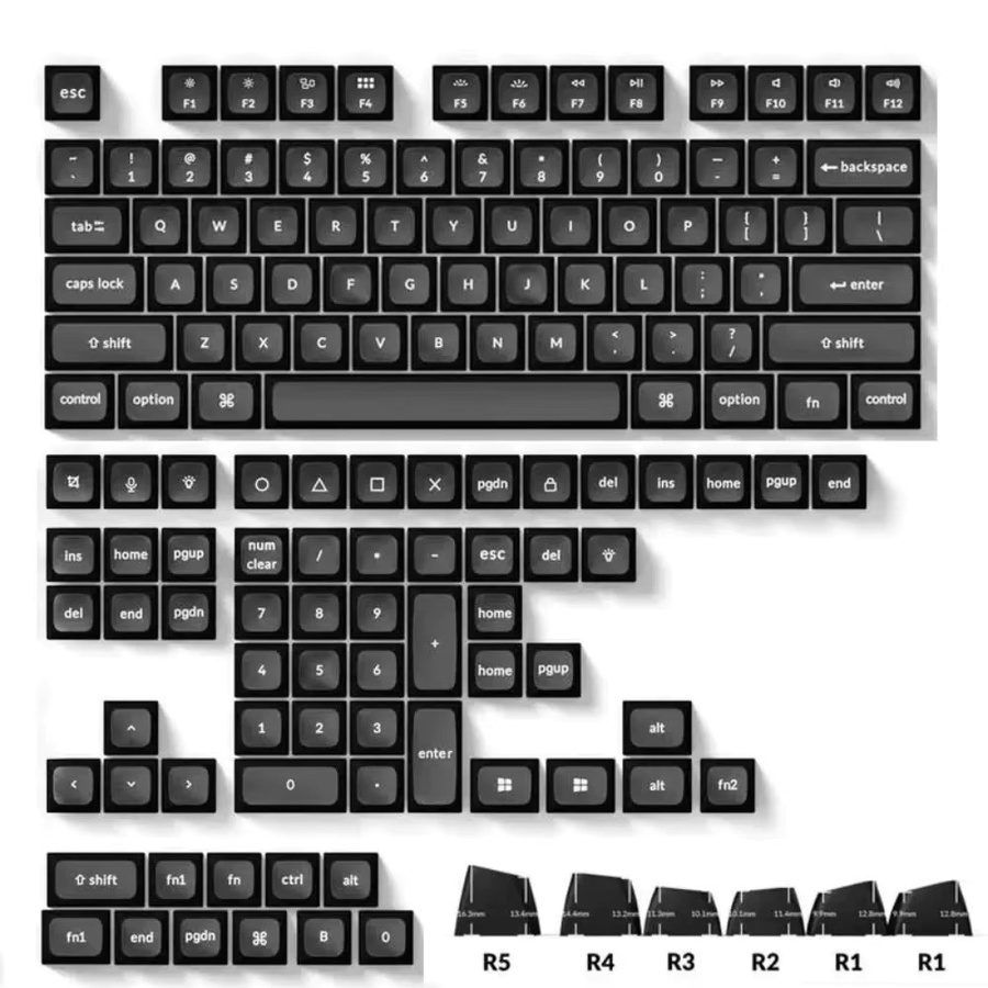 Keychron Artisan PBT-Tastenkappen im Cherry Profile für mechanische Tastaturen, Multicolor - Bild 3