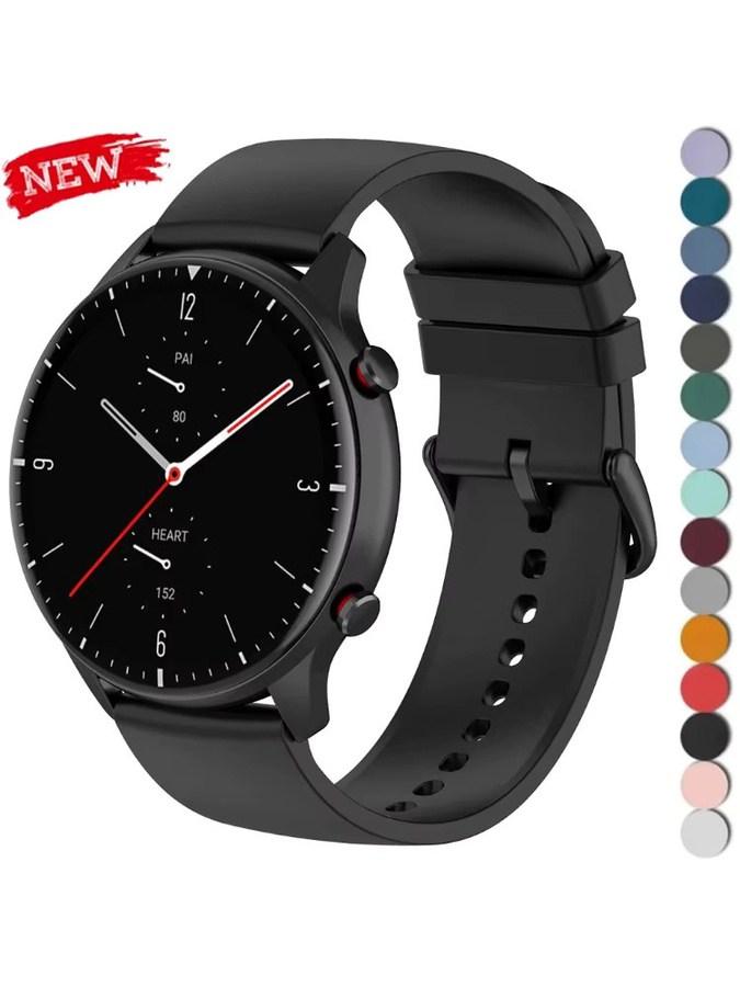 Geekthink Uhrenarmband Silikon, Schwarz, Unisex - Bild 4