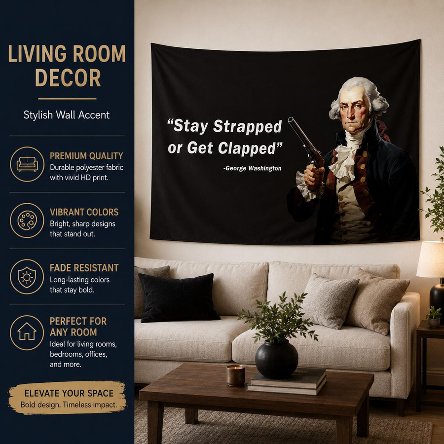 George Washington Meme Wandteppich von JMG Household Supplies, Schwarz, B x H: 40 x 60 cm - Bild 5