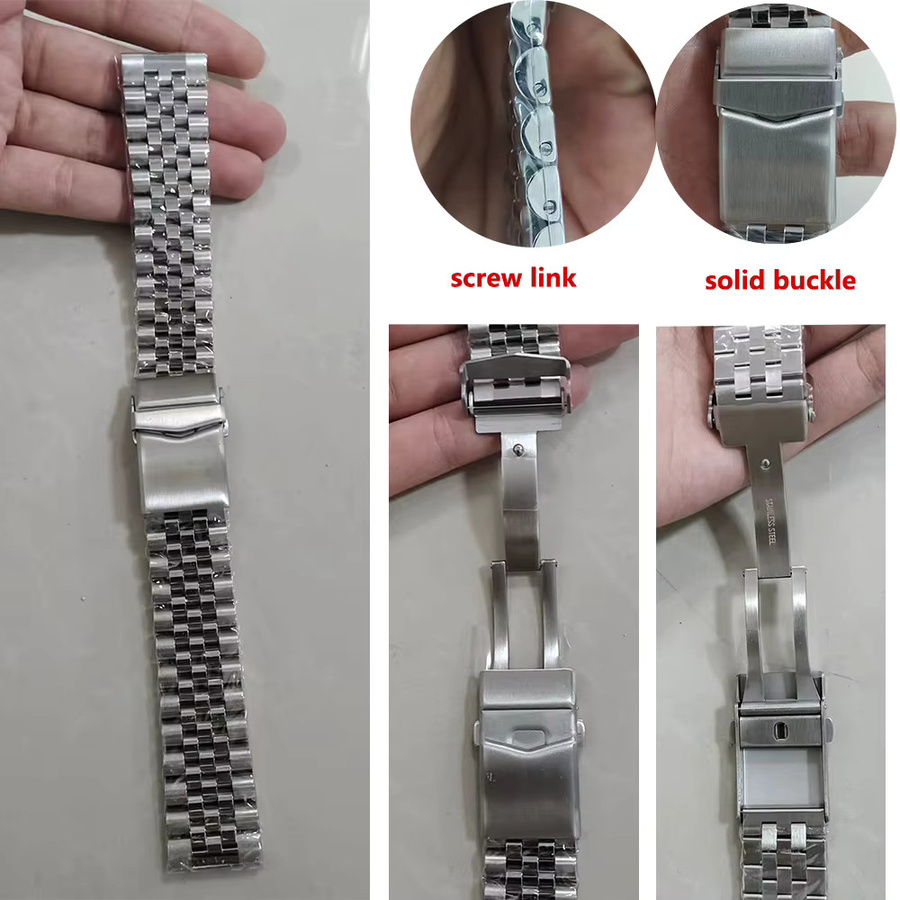 Seiko Uhrenarmband Jubilee Diving, 316L-Stahl, Silber, 20 mm, 22 mm, 24 mm - Bild 2