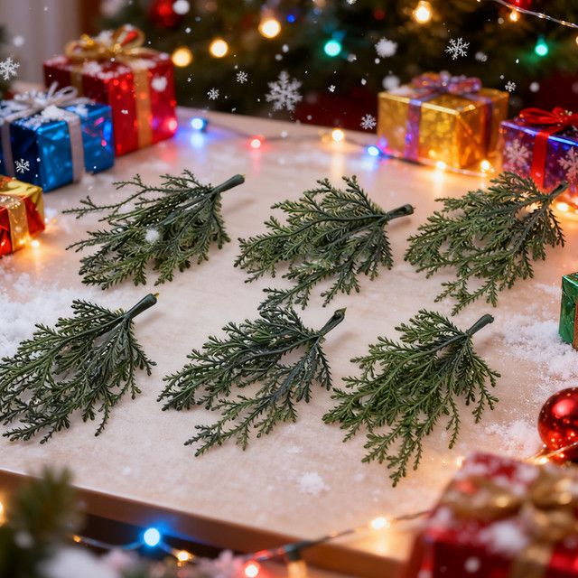 Smr Mini Weihnachtsbaum als künstliche Pflanze in Grün für deine Heimdekoration und Bastelarbeiten - Bild 1