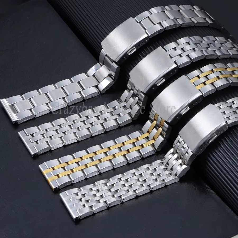 Uhrenarmband Edelstahl, Silber, Damen Herren - Bild 4