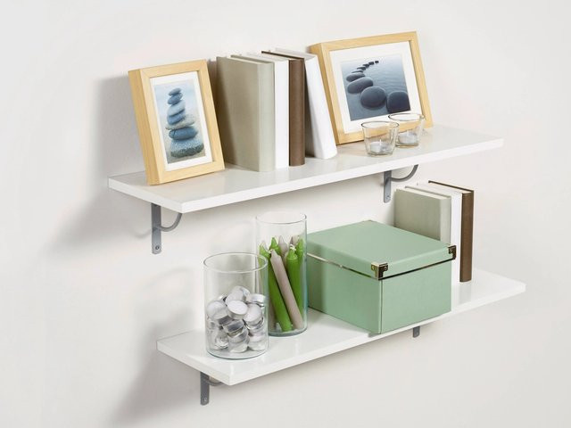 OBI Regalboden Eckig Weiß Hochglanz B: 80 cm, T: 20 cm, H: 2 cm - Bild 1