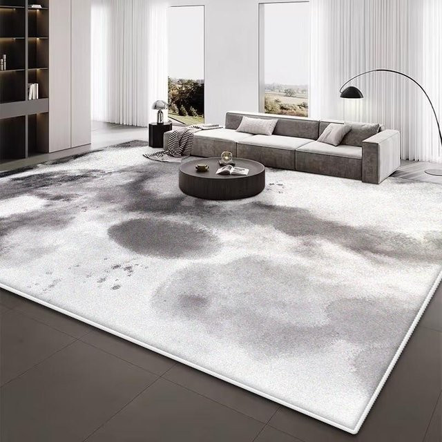 Karpetti Wohnzimmerteppich Modern Grau Gestreift, Waschbarer und Rutschfester Lounge-Teppich für Schlafzimmer und Wohnzimmer, B/T: 160 x 230 cm - Bild 1