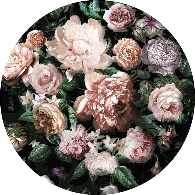 Komar Vlies Fototapete Flower Couture rund, Multicolour, Durchmesser: 125 cm - Bild 1