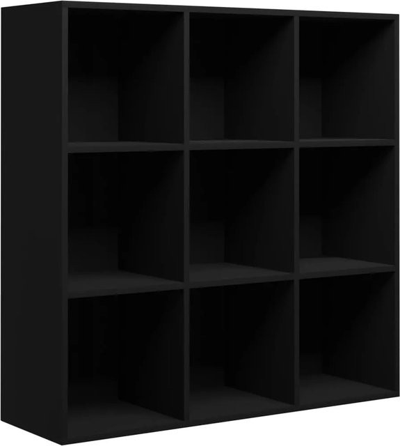 vidaXL Bücherregal Schwarz aus Holzwerkstoff B/T/H: 98 x 30 x 98 cm - Bild 1