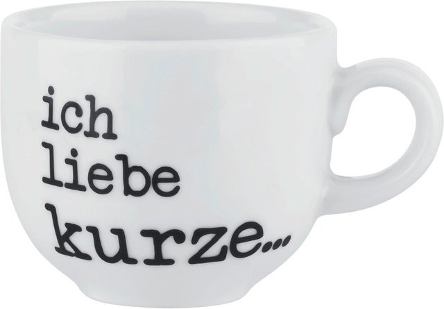 Mömax Espressotasse Graffiti aus Porzellan in Schwarz/Weiß mit 80 ml - Bild 1