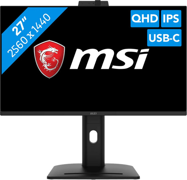 MSI PRO MP275QPDGDE LED-Monitor, 27 Zoll IPS WQHD Display, 100Hz, Schwarz - Bild 1