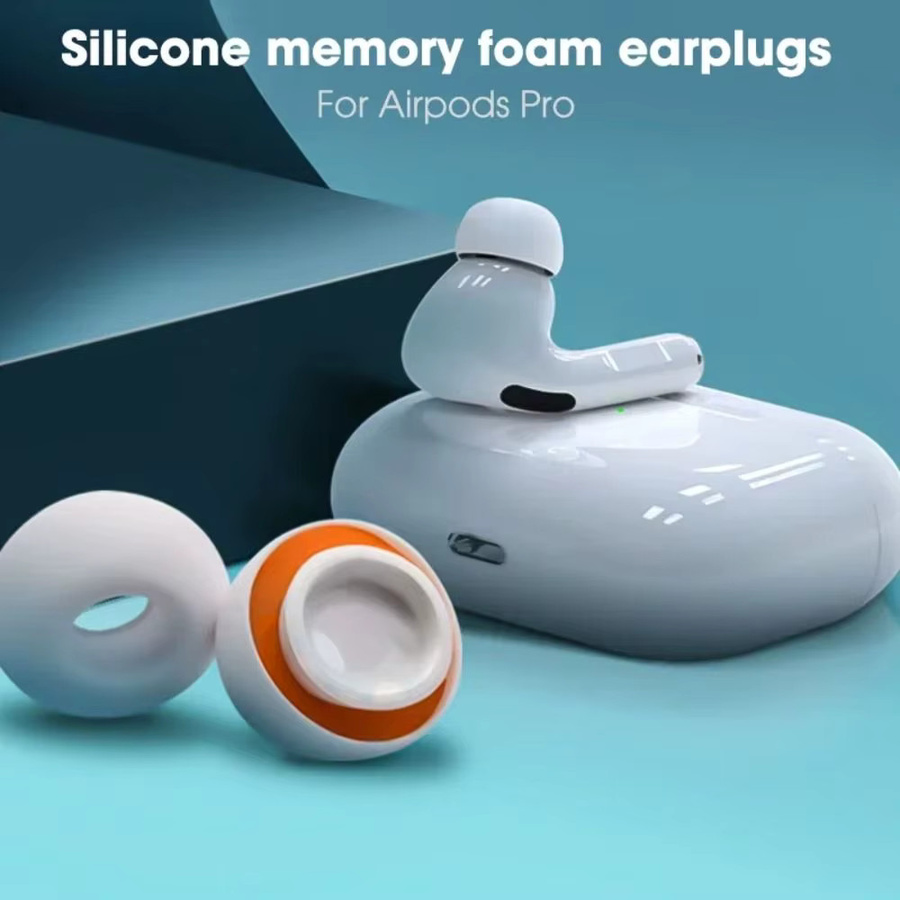 Apple AirPods Pro 2 Ersatz-Ohrstöpsel aus Memory Foam und Silikon in Weiß - Bild 2