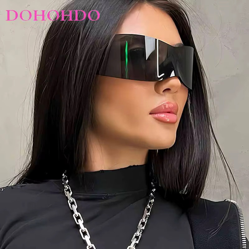 DOHOHDO Sonnenbrille, randlos, Unisex, Kunststoff, wrap - Bild 3