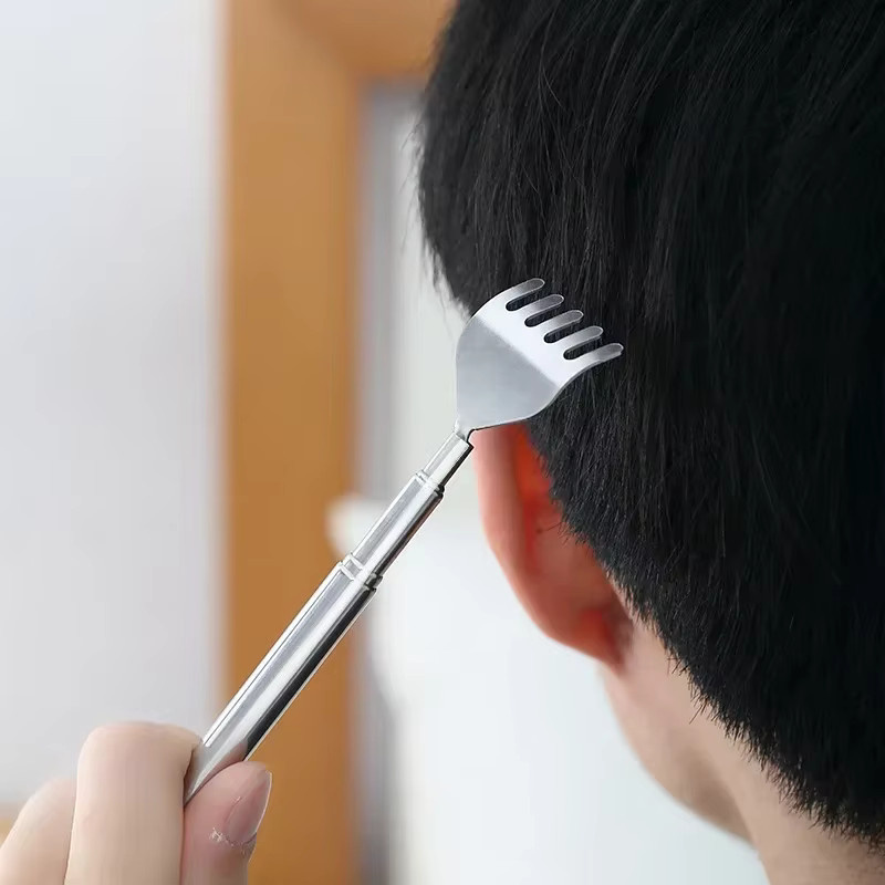 RUZOFO Teleskop-Rückenkratzer, Edelstahl, Silber, Unisex - Bild 3