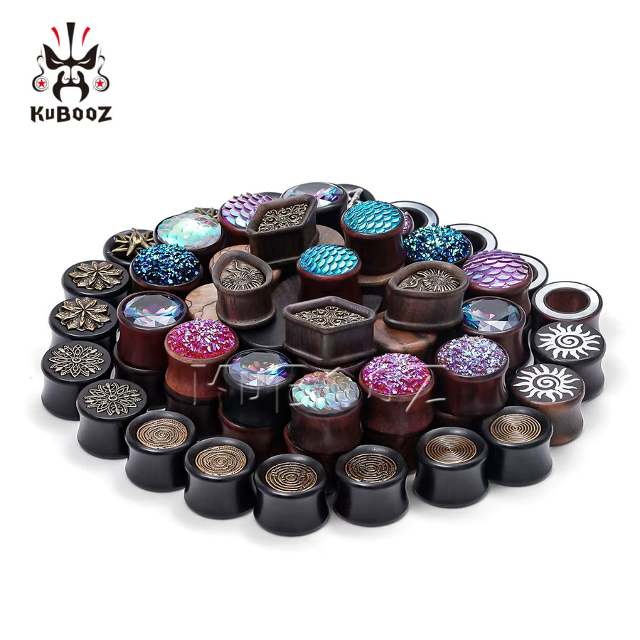 KUBOOZ Ohrtunnel-Überraschungspackung, Holz, Bunt, Unisex - Bild 2