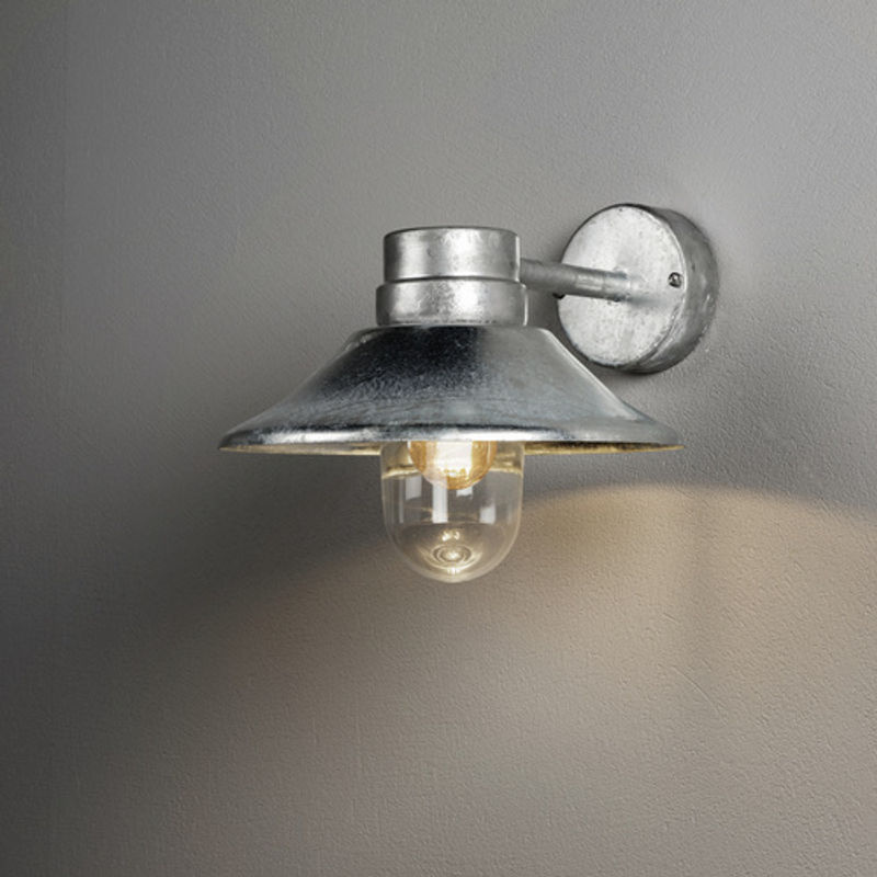Konstsmide Vega Außenwandleuchte aus Metall in Grau, E27, 60W, B/H: 26,5 x 29 cm - Bild 2