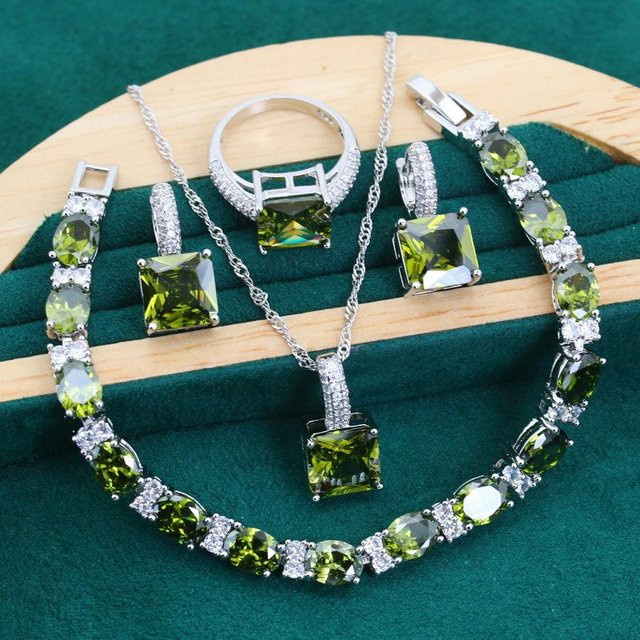 YIRAN Jewelry 5 Schmuck-Set, Blau, Zirkonia, Unisex - Bild 1