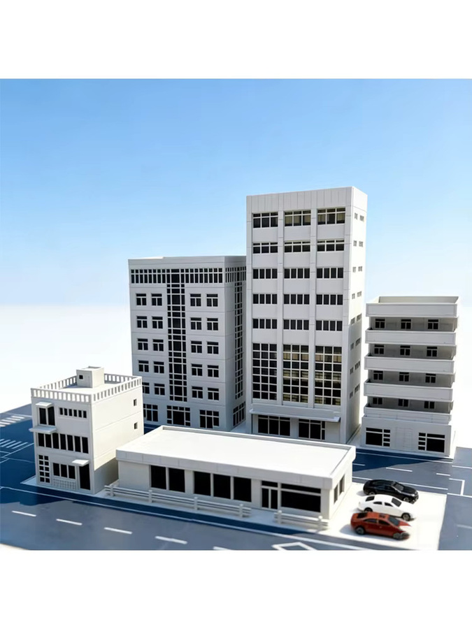 NUEIOVRW Supermarkt Stadt Gebäude Modell 1:87 Architektur Szene - Bild 3
