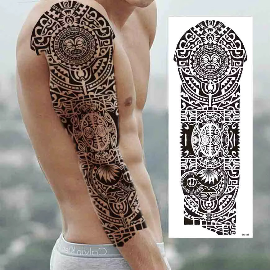 GoldOcean Maori Temporäre Tattoos, Schwarz, Unisex - Bild 5
