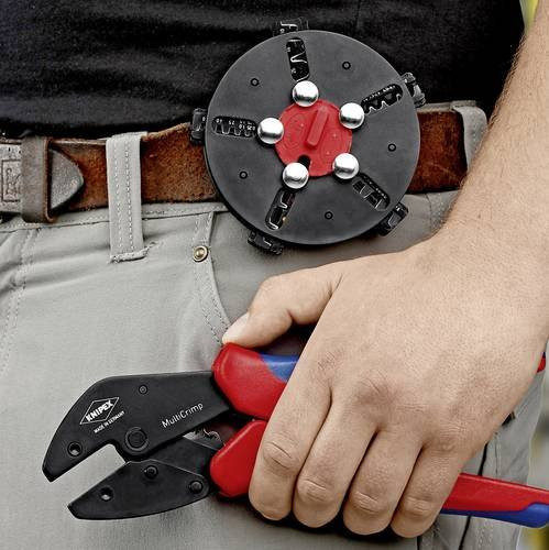 Knipex MultiCrimp 97 33 01 Crimpzange mit Wechselmagazin und Mehrkomponenten-Griff, 250 mm - Bild 1
