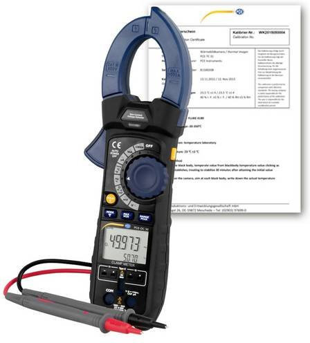 PCE Instruments PCE-DC 50-ICA Digitale Stromzange in Blau, ISO kalibriert, CAT III 600 V und CAT II 1000V - Bild 1