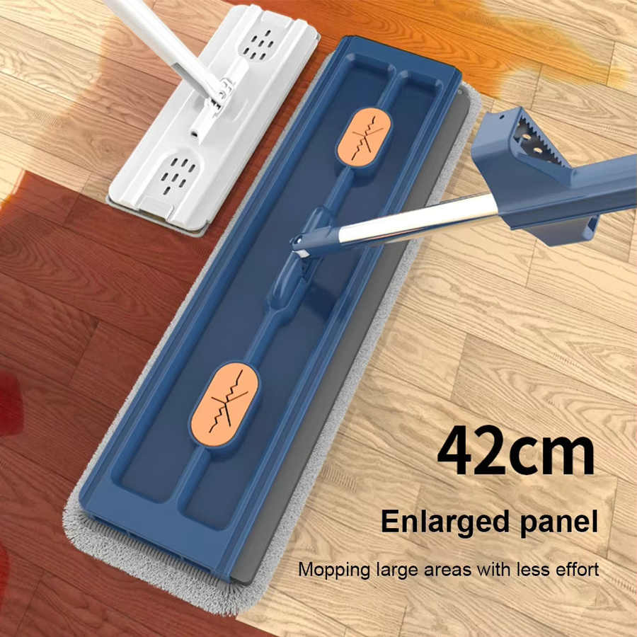 APWIKOGER Squeeze Mop Set mit Eimer und Mikrofasermops in Braun für Hartholz und Laminat - Bild 1