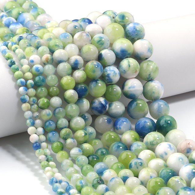Louleur Perlen, Jade, Blau Gelb Gemischt, Bunt - Bild 1