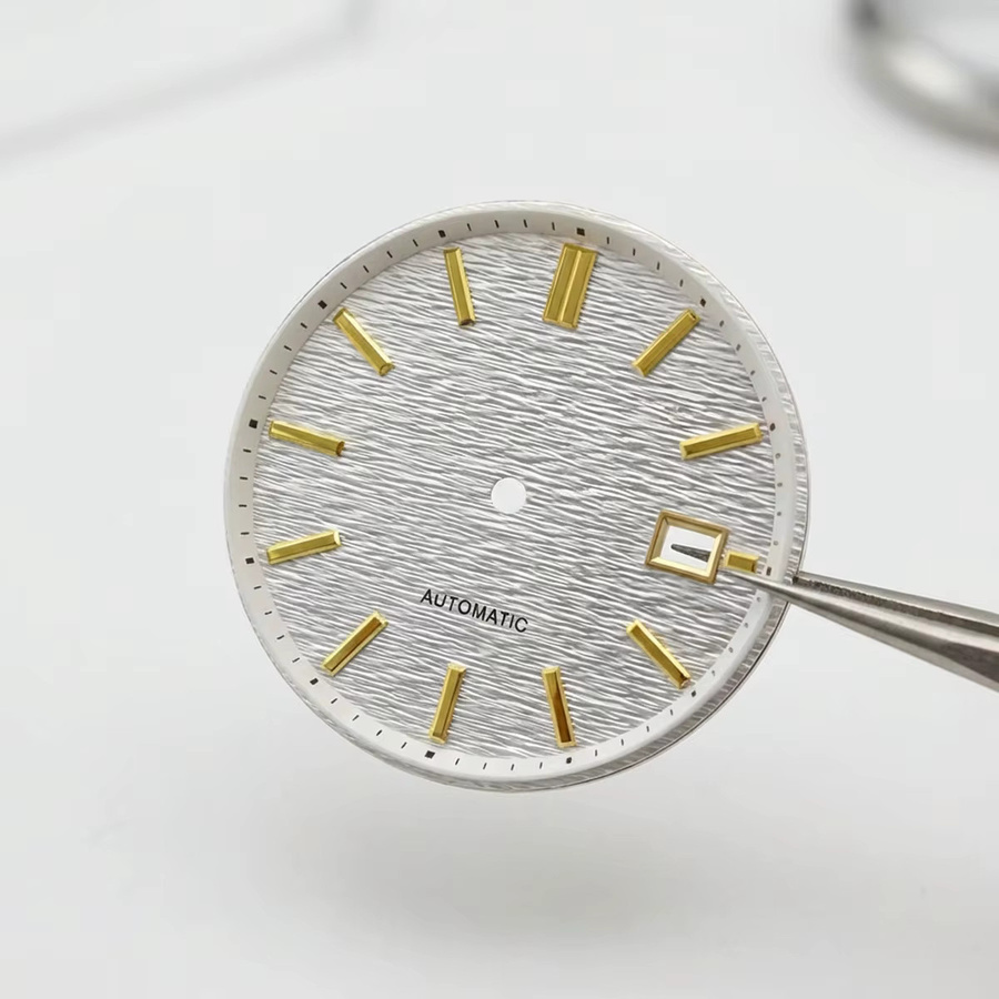 Zifferblatt mit Querstreifen-Textur, 33,5 mm, für Seiko Grand NH35 Uhrwerk - Bild 2